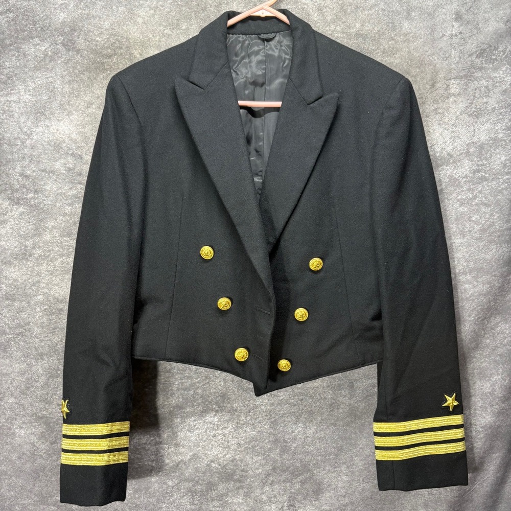 Vintage Jacob Reed's Sons US Navy Mess Dress Dinner Jacket Size 38 Black Officer